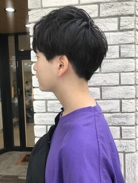 クレスト 近江八幡店(CREST) マッシュツーブロックメンズパーママッシュウルフメンズカット