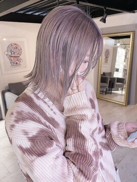 ロナ 岡崎竜美丘店(RONA) ピンク/グレー/ハイトーン/レイヤー/岡崎