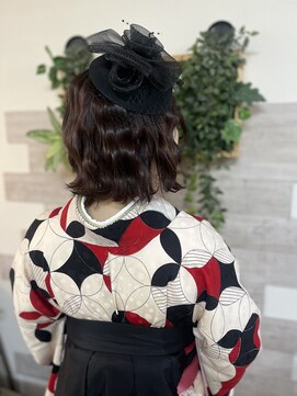 ロカット サロン(Roquat Salon) 袴着付けとボブアレンジ【袴/浴衣/七五三/立川/立川/浴衣】