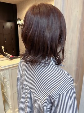 キャアリー(Caary) 福山人気カシスラベンダーカラーブリーチなし透明感暗髪20代30代