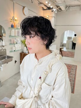ヘアー アイス カンナ(HAIR ICI Canna) くせ毛風カールショートパーマヘルシースタイル大人美人