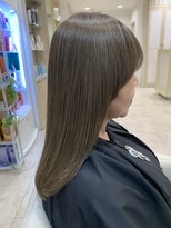 アッシュ 仙川店(Ash)&nbsp;60代髪質改善トリートメント オリーブグレージュ ロングレイヤー