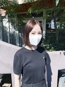 トップヘアー 玉島店(TOP HAIR) 《TOPHAIR 玉島店/ ぱん》ミニボブ×ベージュ