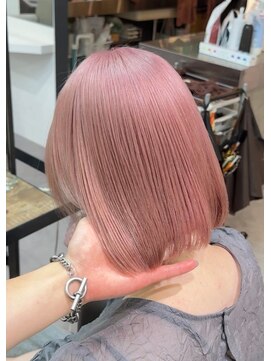ベレーザシェルト(Beleza scelto) 9793ミルクティーピンクハイトーンカラー韓国艶髪レイヤーボブ