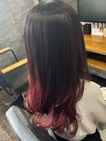 トゥルートラストトロワー 須玉店(True Trust trois)&nbsp;個性派大人のグラデーションカラー チェリーピンク ブリーチ