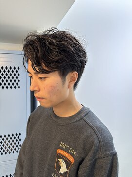 ハレ(HARE) 大人カッコイイ刈り上げなしパーマスタイル