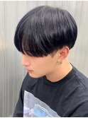 黒髪マッシュナチュラルマッシュメンズヘア韓国ツーブロック