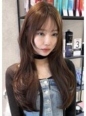 韓国レイヤーフェミニンロング×似合わせカット[横浜駅]