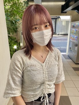 グラス 春吉1号店(glass) pink beige×顔まわりcut