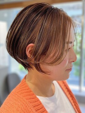 ワン バイ ジ エクト(One by The Ect) 【似合わせボブ】アプリコットオレンジ/髪質改善/刈り上げボブ