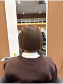 ボブ×ベージュカラー
