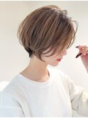 黒髪カタログ/ショート/オリーブグレー/小顔に見せるヘア☆194