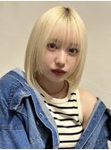 レイヤーボブ/切りっぱなし/ウルフ/ハッシュボブ/ミディアム