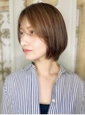 白髪ぼかしショートボブ/ナチュラルレイヤー30代40代p志木
