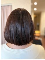 クロス(CROSS)&nbsp;白髪染め／艶カラー/ボブ/50代60代/ミセスヘア