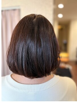 クロス(CROSS) 白髪染め/艶カラー/ボブ/50代60代/ミセスヘア