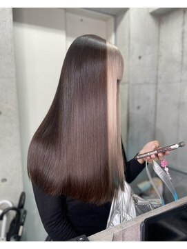 インク 渋谷(INK.) イメチェンヘアスタイルアンブレラカラーピンクベージュ