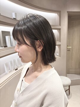 エレノア 静岡店(Eleanor) 【八重津】耳掛けも可愛い!外ハネボブ×透明感グレージュ