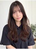 顔まわりレイヤー/韓国ヘア/ラベンダーアッシュ