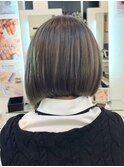 宇都宮ショートボブショートカット白髪ぼかしハイライト白髪染め