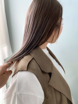 ヌード(nude) nude仲井【ブリーチなし】チャコールグレージュ【ロングヘア】