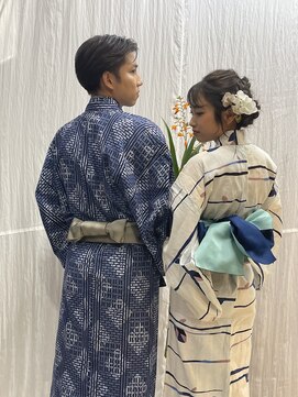 リーブス(Reaves) カップルプラン♪浴衣着付け＋ヘアセット