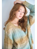 リトル ポルト 元町(little×PORTO)&nbsp;外国人風フリンジウェーブアンバーベージュ