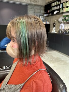 十角髪 カチューシャカラー:グリーンカラー