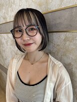 ロンド ストラーダ 心斎橋(Lond strada)&nbsp;マチルダボブ×インナーグレージュ【髪質改善/縮毛矯正】