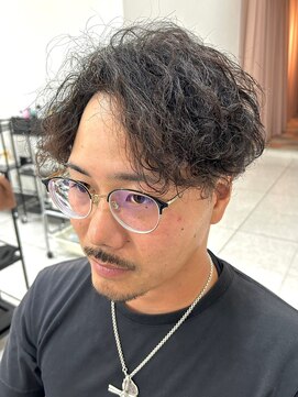 メンズココ 清澄白河店(MENS COCO) センターパートツイストスパイラルパーマ波巻きスパイラルパーマ