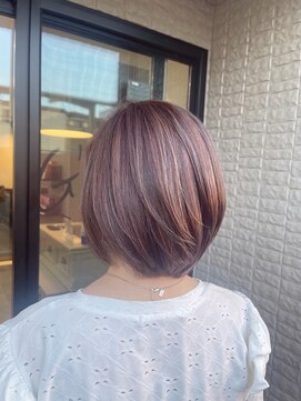 ジーズ(G's) 襟足スッキリグラデーションボブ＆レッドブラウン