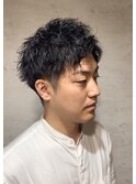 刈り上げセンターパートフェザーパーマサーフカールn