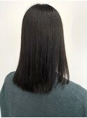 黒髪　髪質改善トリートメント　ストレート　20代　ダメージレス