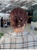 ヘアアレンジ カチモリヘア 結婚式 お呼ばれ 二次会