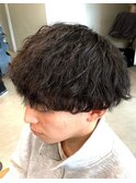 ショートレイヤーツーブロックバーバースタイル