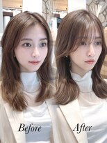 ミラリー トウキョウ(Mirareee Tokyo)&nbsp;20代30代40代◎前髪パーマ韓国風巻きくすみベージュお団子ヘア