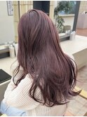 ブリーチなしダブルカラー  ピンクベージュ ラベンダー 暖色 夏
