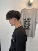 スキンフェード ツイスト 金メッシュ