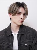 センターパート韓国マッシュ耳掛け大人ヘア色気ヘアコンマバング
