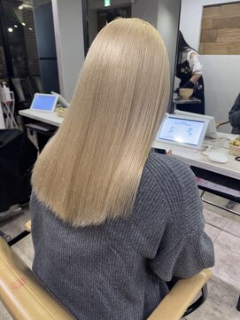 アジールヘア 所沢プロペ通り店(agir hair) ブロンドベージュブリーチカラーダブルカラー所沢ハイトーン所沢
