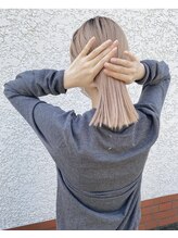 ナチュラルな柔らかハイトーンカラー/ボブ/レイヤーカットはお任せ♪