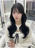 ☆黒染めなしブラック×韓国くびれ巻き☆髪質改善【Yumi/新宿】