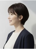 40代/50代/60代ひし形小顔ショートボブ絶壁解消白髪ぼかし△72