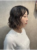 ボブ×パーマ