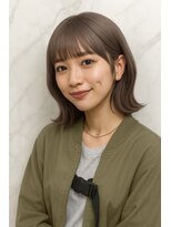 サードバイローラン(THiRD by ROULAND)&nbsp;【THiRD】オリーブグレークラゲヘアーココアベージュ