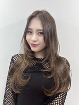 ヴェイン 渋谷(vain)&nbsp;赤みなしブラウン中明度ブラウンレイヤーカット