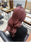 ブリーチ必須チェリーレッドカラー