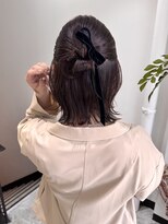 ヌー 栄(nuu)&nbsp;ハーフアップ リボンアレンジ 