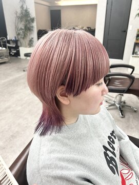 イースブルー 高松店(Y’s Blue) ◎お客様スタイル◎マッシュウルフ◎ピンクデザイン