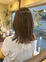 ヘアリゾート粋 ティガ 池袋店(tiga)&nbsp;透明感ブラウンベージュ/ミディアム/レイヤーカット